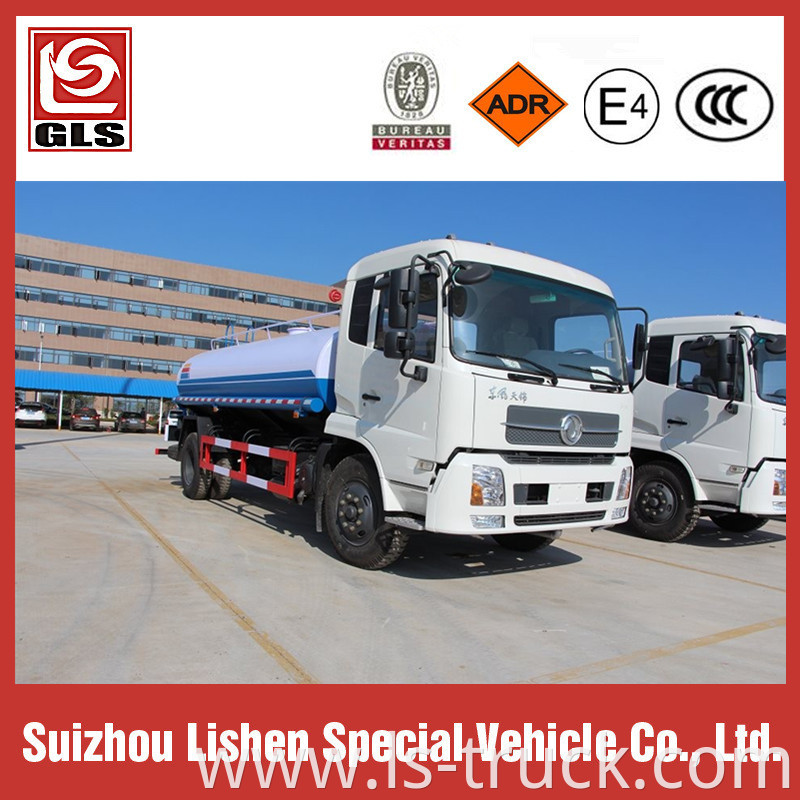 Export 10000L Dongfeng Water Truck 180HP Water Tanker